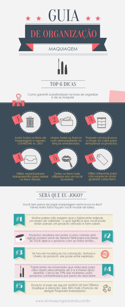 Como organizar maquiagem (Blog Divirta-se Organizando}